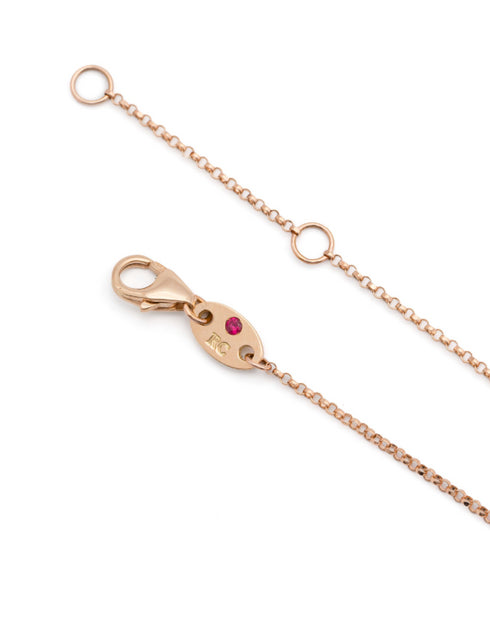 Collar multipiedra Princesa Veneciana en oro rosa de 18 quilates